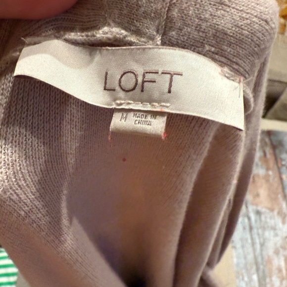 LOFT Soft Beige Open Cardigan - Picture 2 of 4